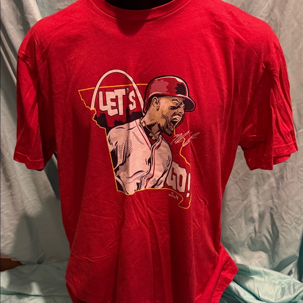 Vibrant Red Graphic Tee for Men